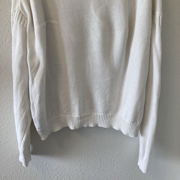 J. Crew Sweater Women's Sm Cotton Cashmere Blend Pocket Mockneck White Preppy - Picture 9 of 14